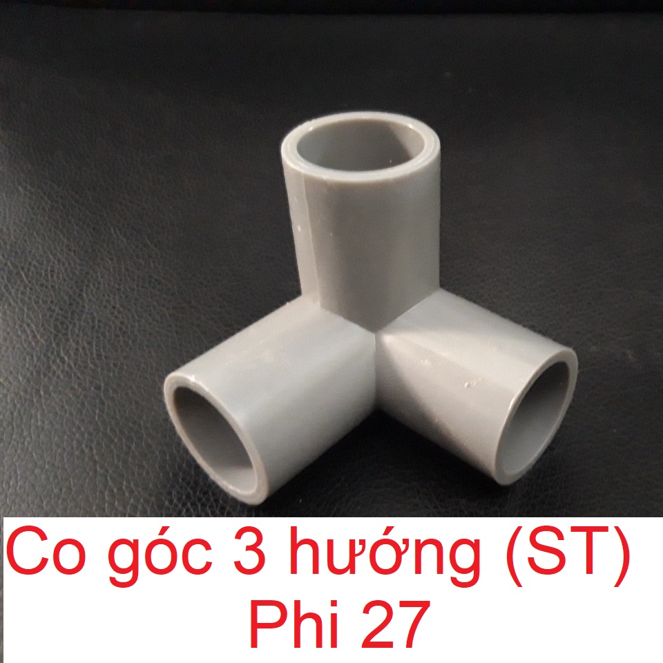 Set 10 cái co góc 3 hướng phi 27mm nhựa Bình Minh hoặc Siêu Thành