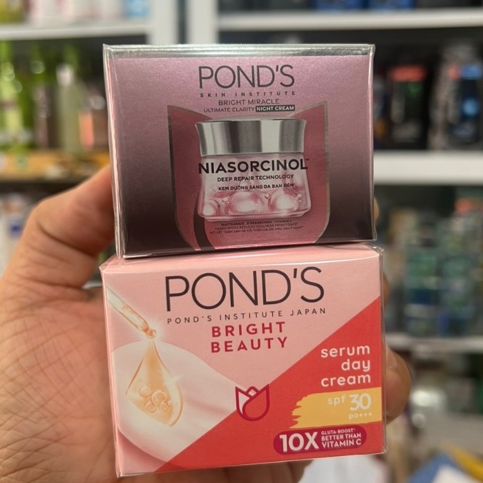 COMBO Kem Dưỡng Da Trắng Hồng Rạng Rỡ Ponds White Beauty 30g (Ngày+ Đêm)