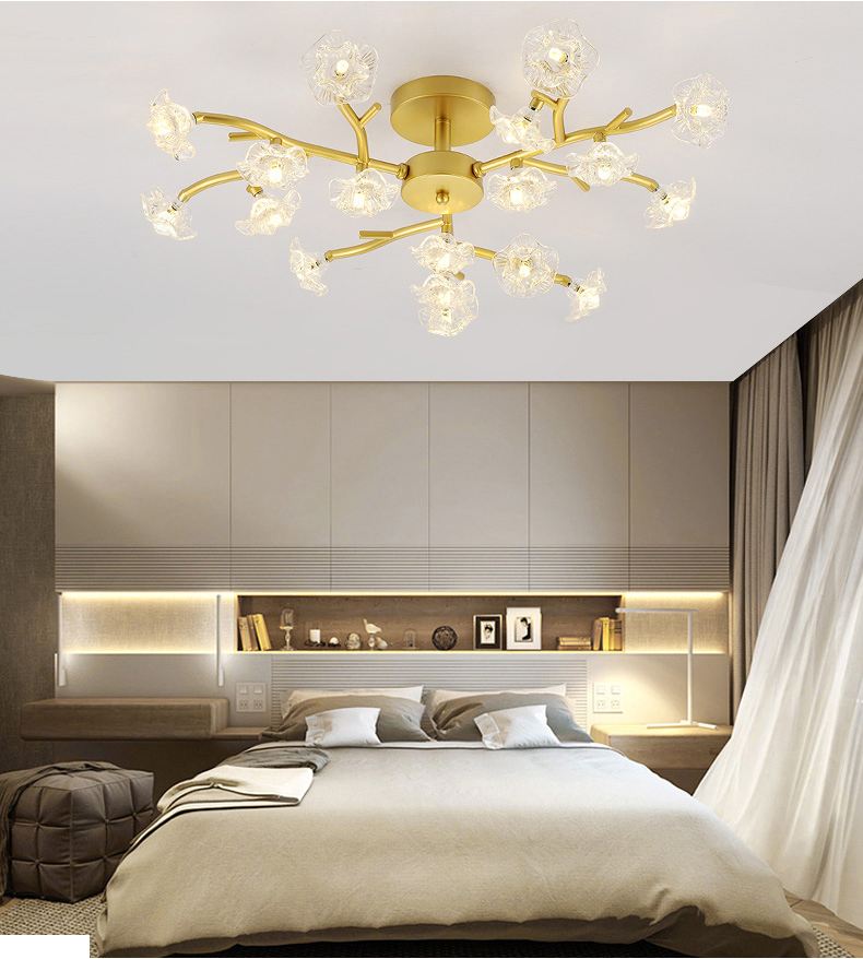 Đèn chùm hoa mai MONSKY PACKER 3 màu ánh sáng trang trí nội thất hiện đại - kèm bóng LED chuyên dụng