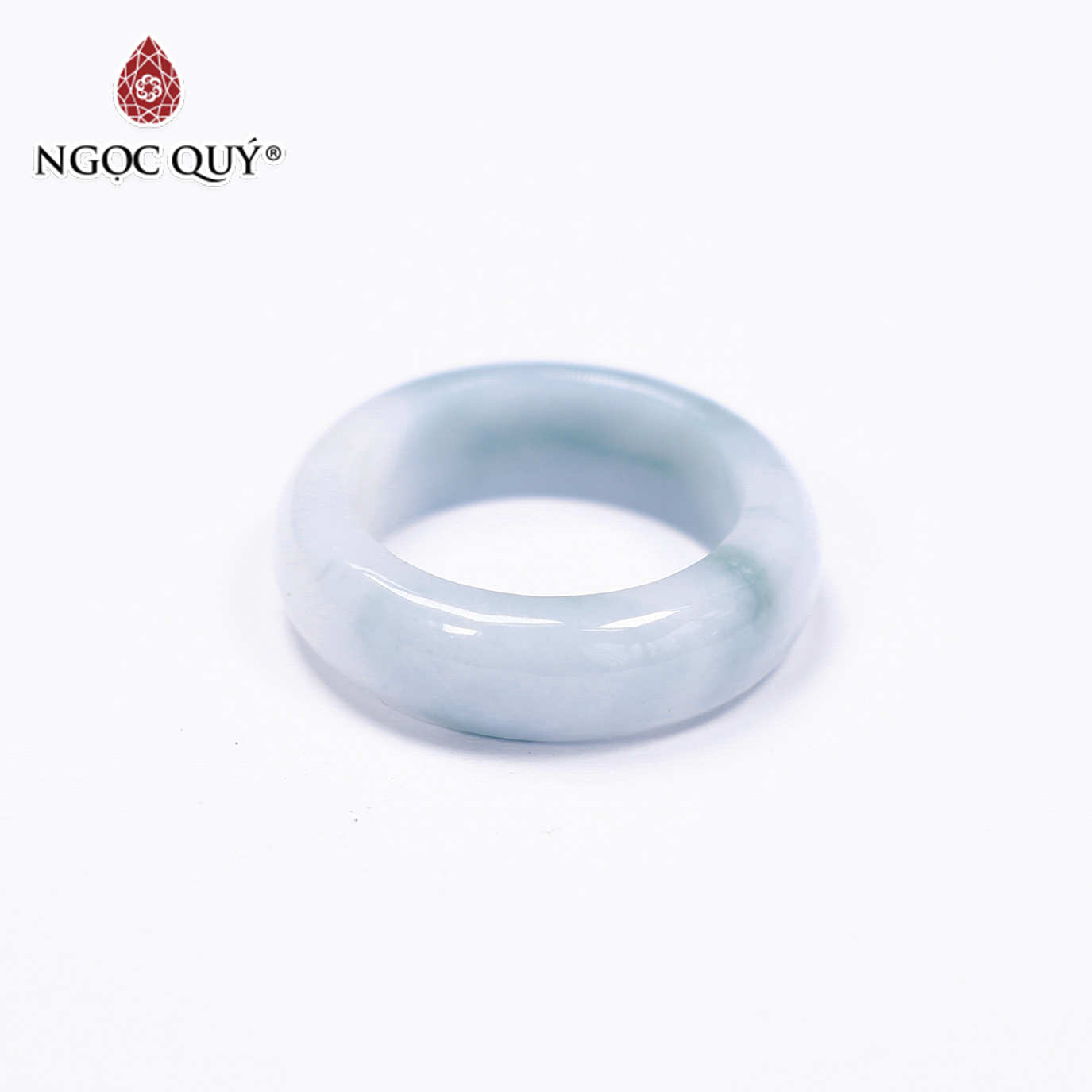 Nhẫn nữ cẩm thạch A mệnh hỏa mộc - Ngọc Quý Gemstones