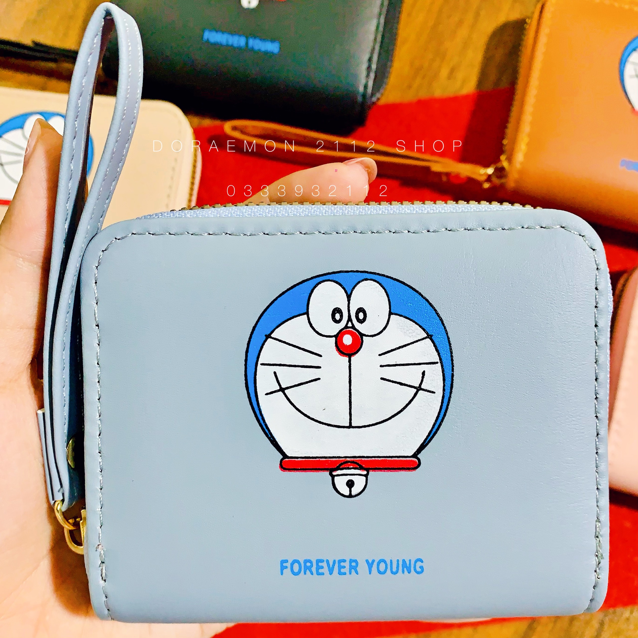Ví mini Doraemon, ví ngắn bóp ngắn Doremon dễ thương