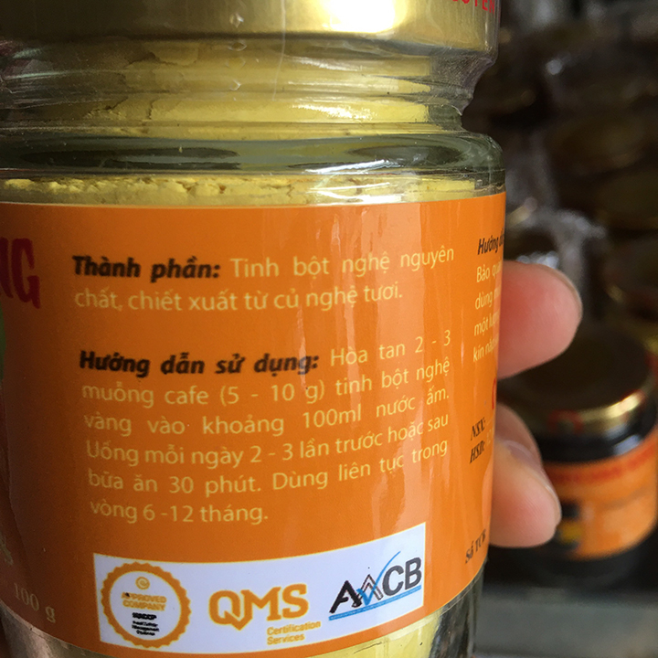 Tinh Bột Nghệ Vàng Quy Nguyên 100gram