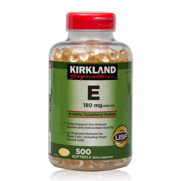 [HCM]Viên uống Vitamin E 400 IU Kirkland  - Chai 500 viên - DATE 2023 giá rẻ