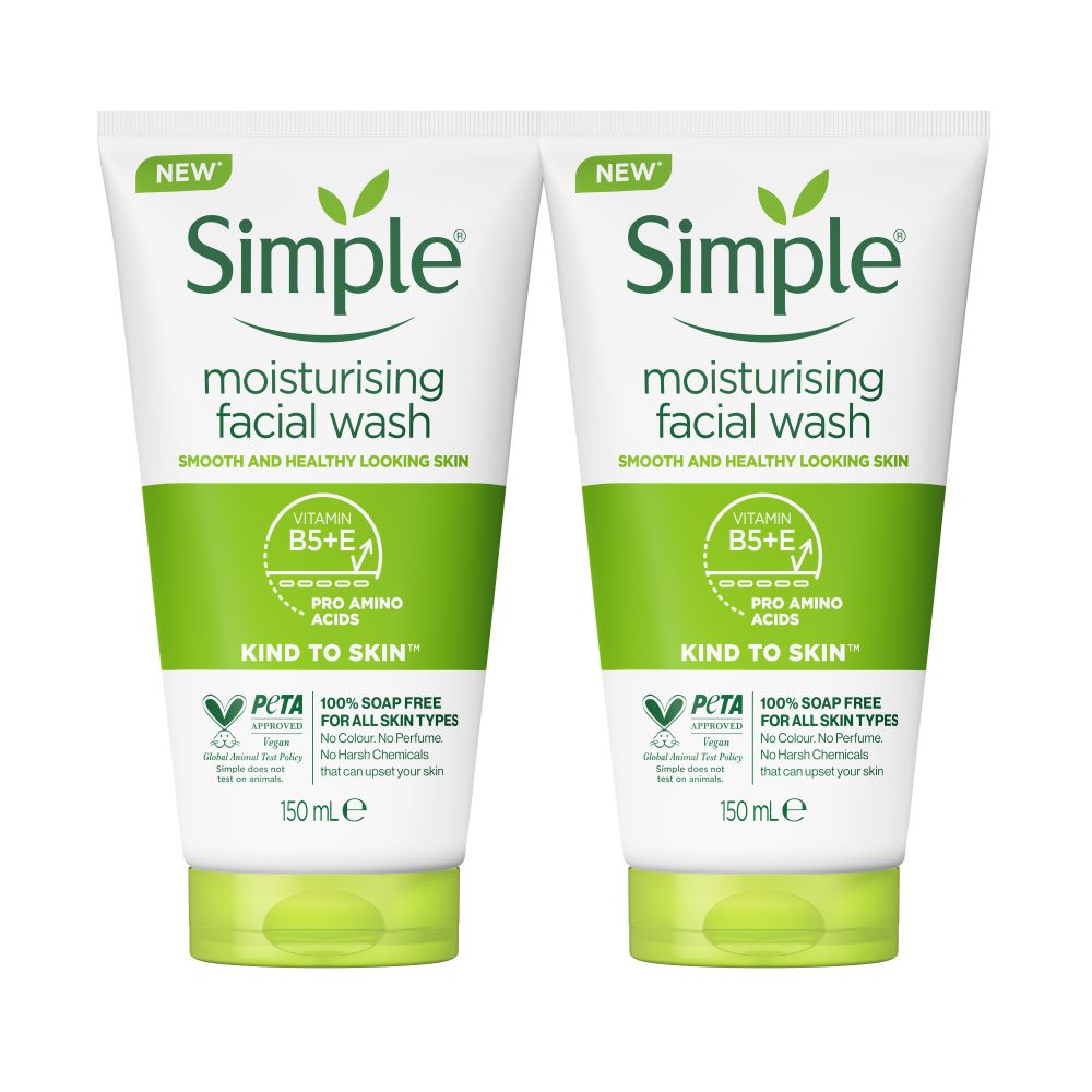 Combo 2 Sữa rửa mặt Simple sạch sâu hiệu quả - cho da thường 150ml