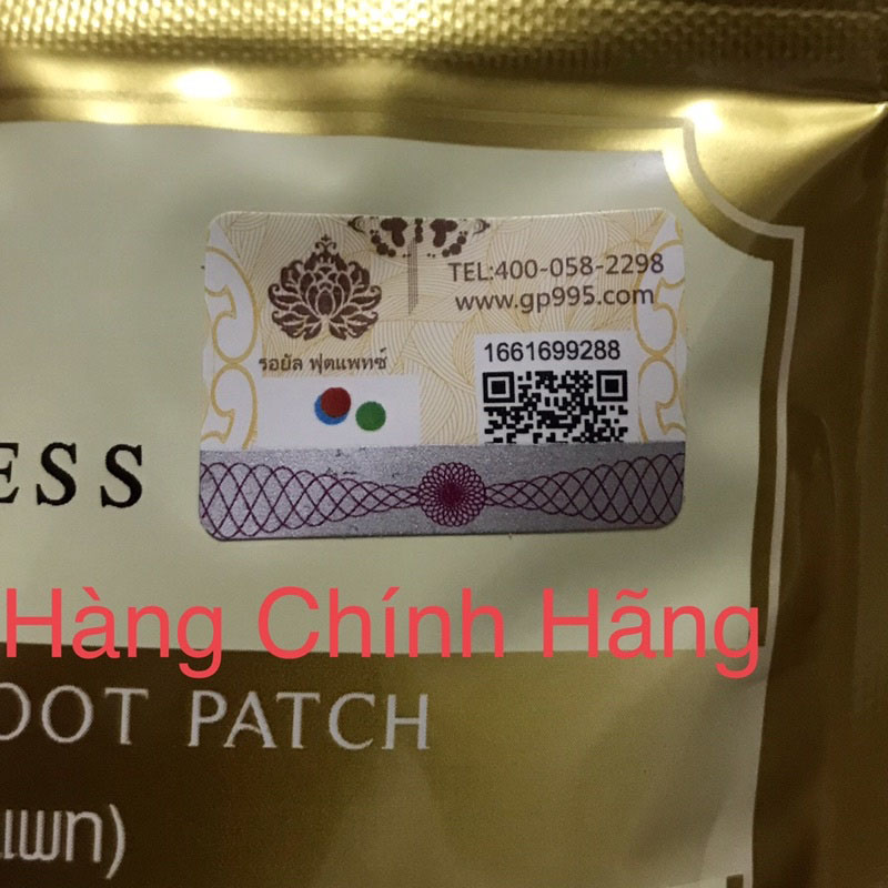 Combo 2 Gói dán thải độc chân chính hãng Gold Princess Thái Lan (gói 10 miếng)