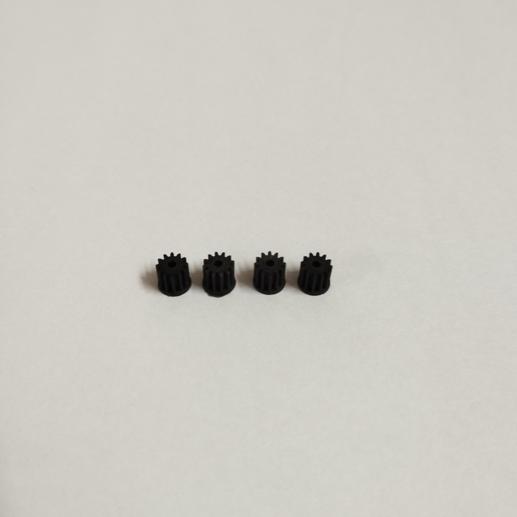 Bộ 4 bánh răng nhựa 12 răng trục 1.1mm để nối trục động cơ