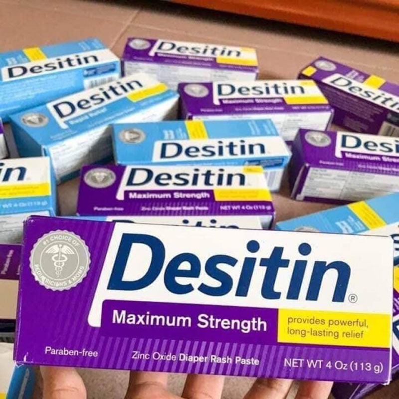 [Hàng Mỹ] Kem Chống Hăm Desitin Maximum Strength 113 gram (Màu Tím)