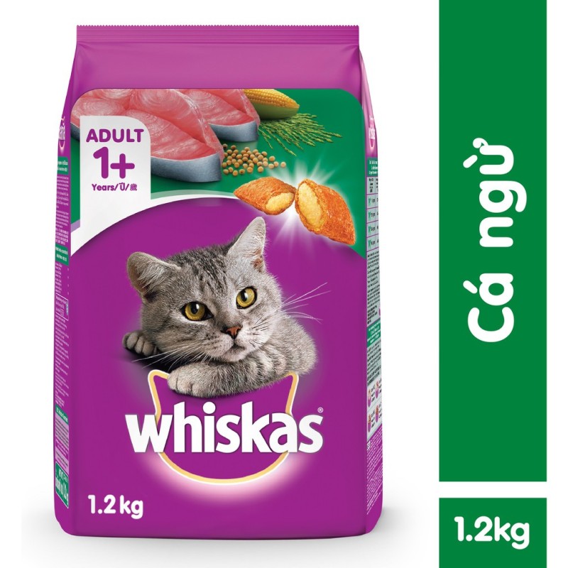 Thức ăn Whiskas vị cá Ngừ 1,2kg