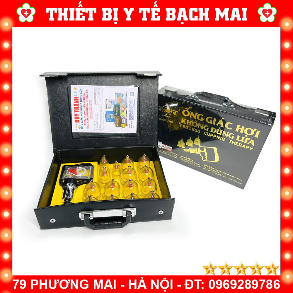 Bộ 15 Ống Giác Hơi Không Dùng Lửa Duy Thành (vali đen)