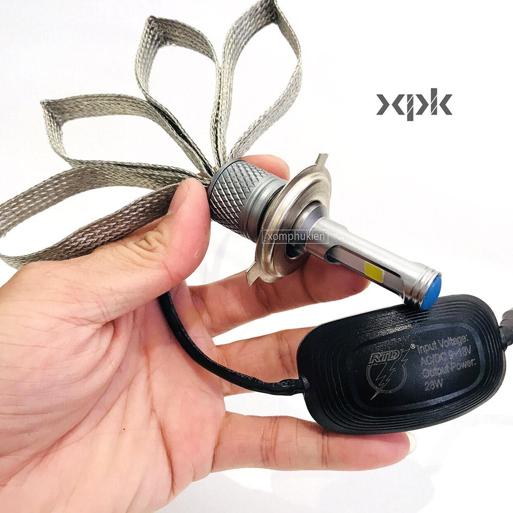 [HCM]Đèn Pha Led 2 Tim R.T.D H4 Sáng Tốt Gắn Xe Máy [ 1 Chiếc ]