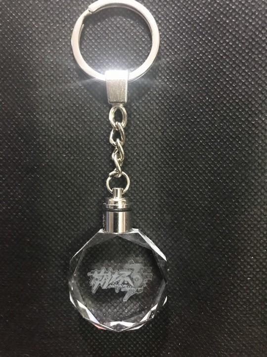 Móc khóa phát sáng Honkai Impact 3 thủy tinh pha lê anime chibi