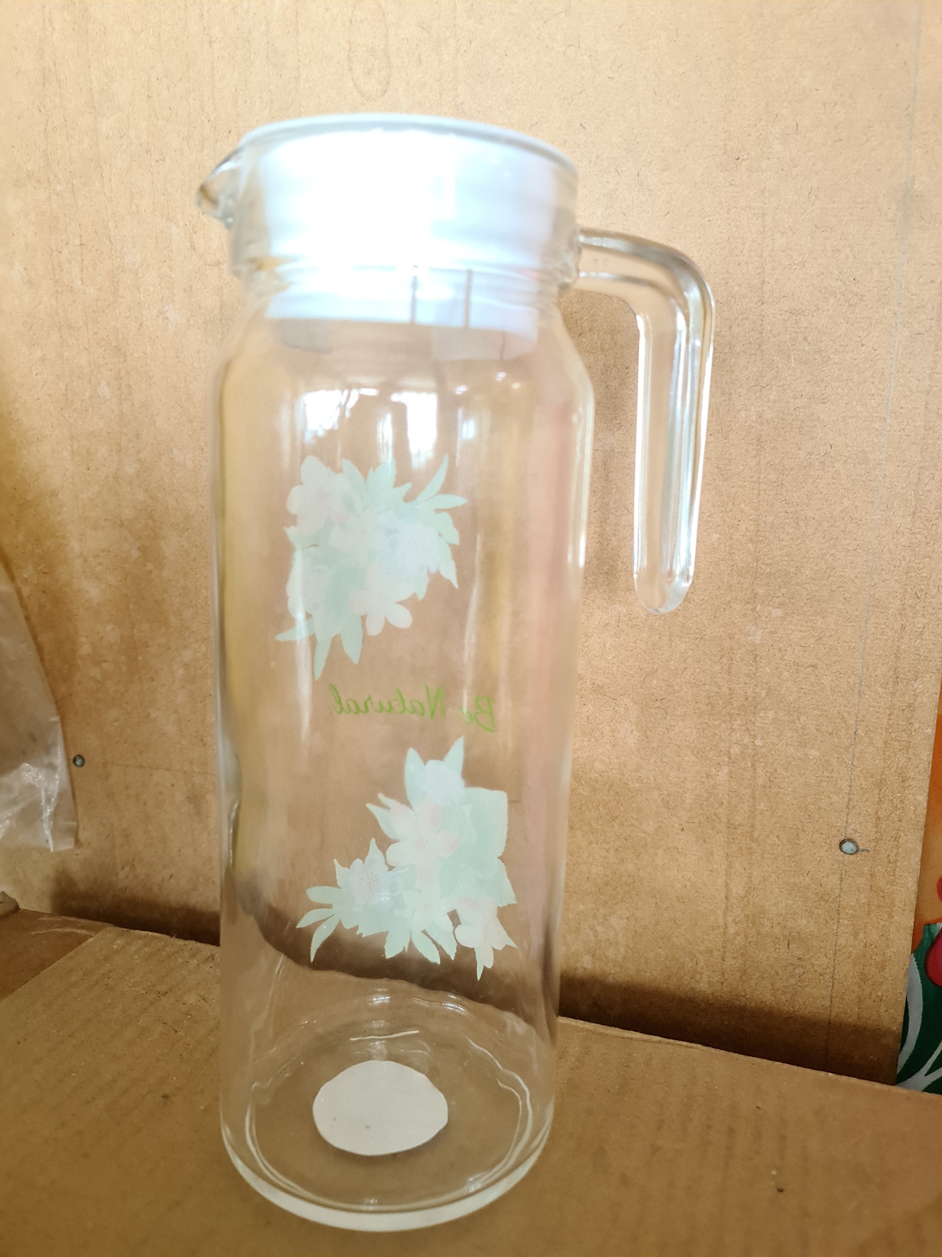 Bình thủy tinh hoa văn thiên nhiên 1.2L