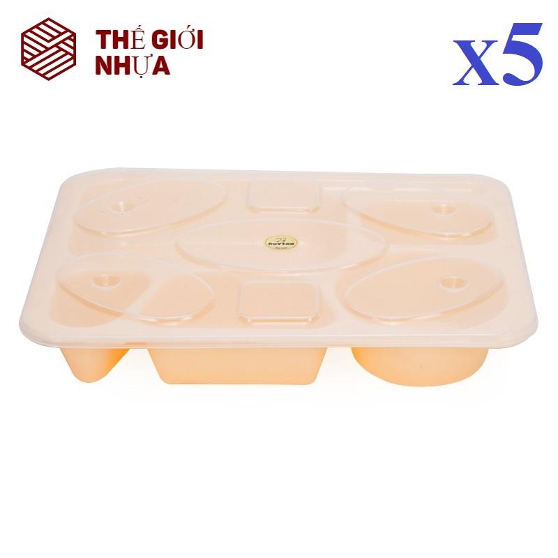 [HCM]Combo 5 Khay Cơm Lớn Duy Tân (32 x 26 x 6 cm) No.758