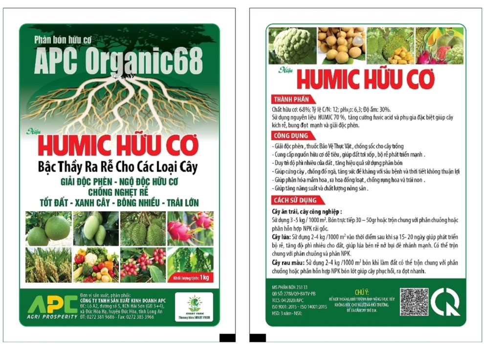 Phân Bón Humic Hữu Cơ Sinh Học Cải Tạo Đất ( gói 1kg )