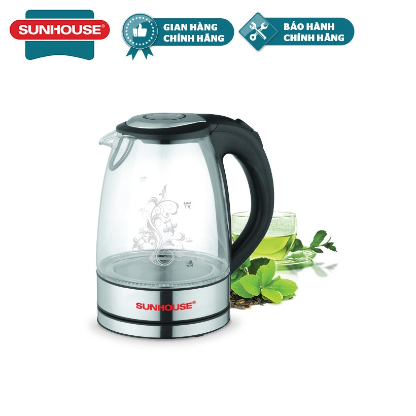 Ấm siêu tốc thủy tinh Sunhouse SHD1217
