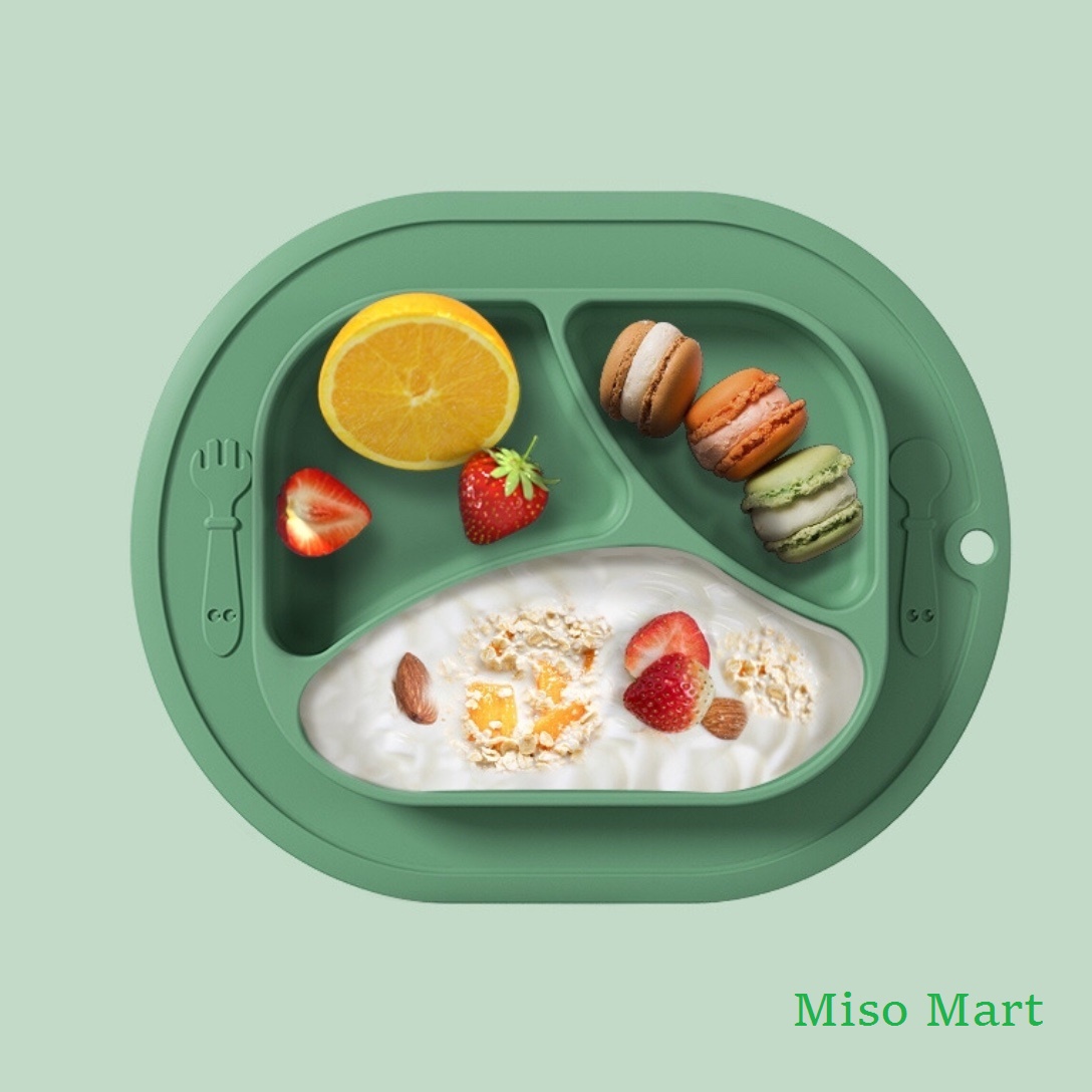 Khay ăn dặm silicone, khay ăn dặm BLW  cho bé