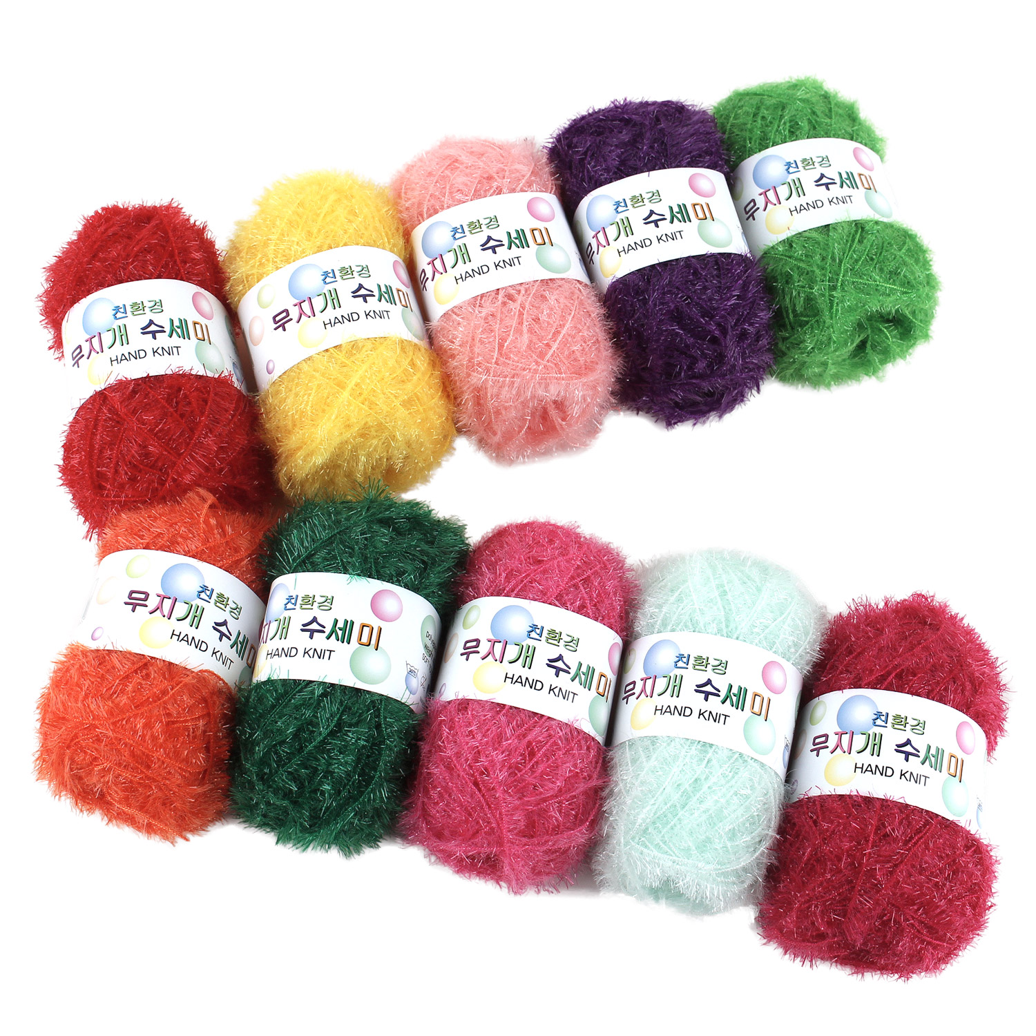 Rainbow Crochet Scrubbers Yarn 10 Skeins Assorted Colors Polyester
