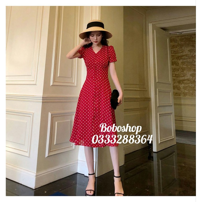[HCM]ĐẦM VINTAGE CHẤM BI