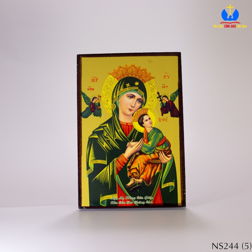 Khung ảnh đức mẹ hằng cứu giúp 10x15cm để bàn ns244-2 - quà tặng công giáo, lễ quan thầy, sinh nhật