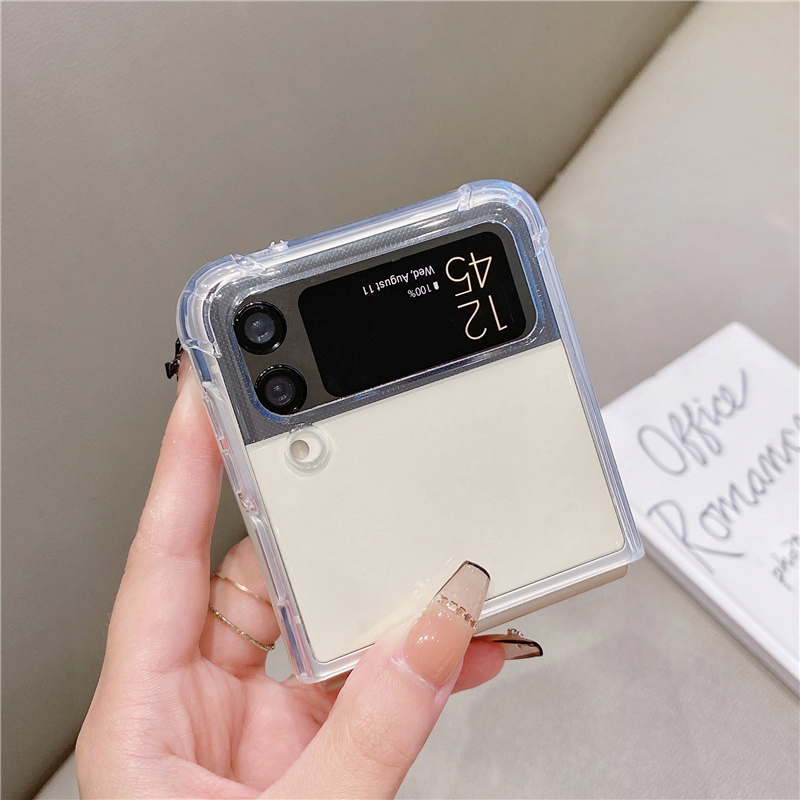 Ốp trong suốt chống sốc samsung galaxy z flip5 5g / z flip 5 / z flip4 5g / z flip 4 / z flip3 5g / z flip 3