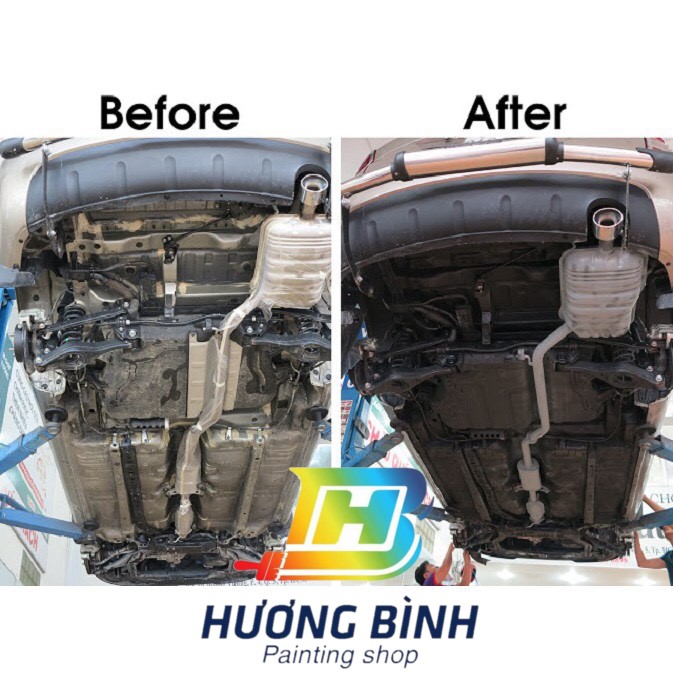 Sơn xịt Bosny Undercoat (sơn xịt gầm xe ôtô, xe máy)