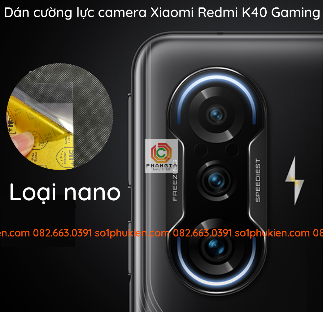 Cường lực camera Xiaomi Redmi K40 Gaming nano