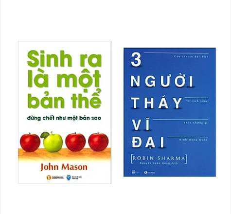 Combo 2 cuốn sách hay : sinh ra là một bản thể đừng chết như một bản sao + 3 người thầy vĩ đại
