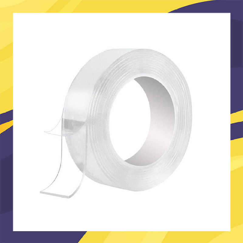 Keo 2 mặt trong suốt siêu dính - Bản rộng 5cm