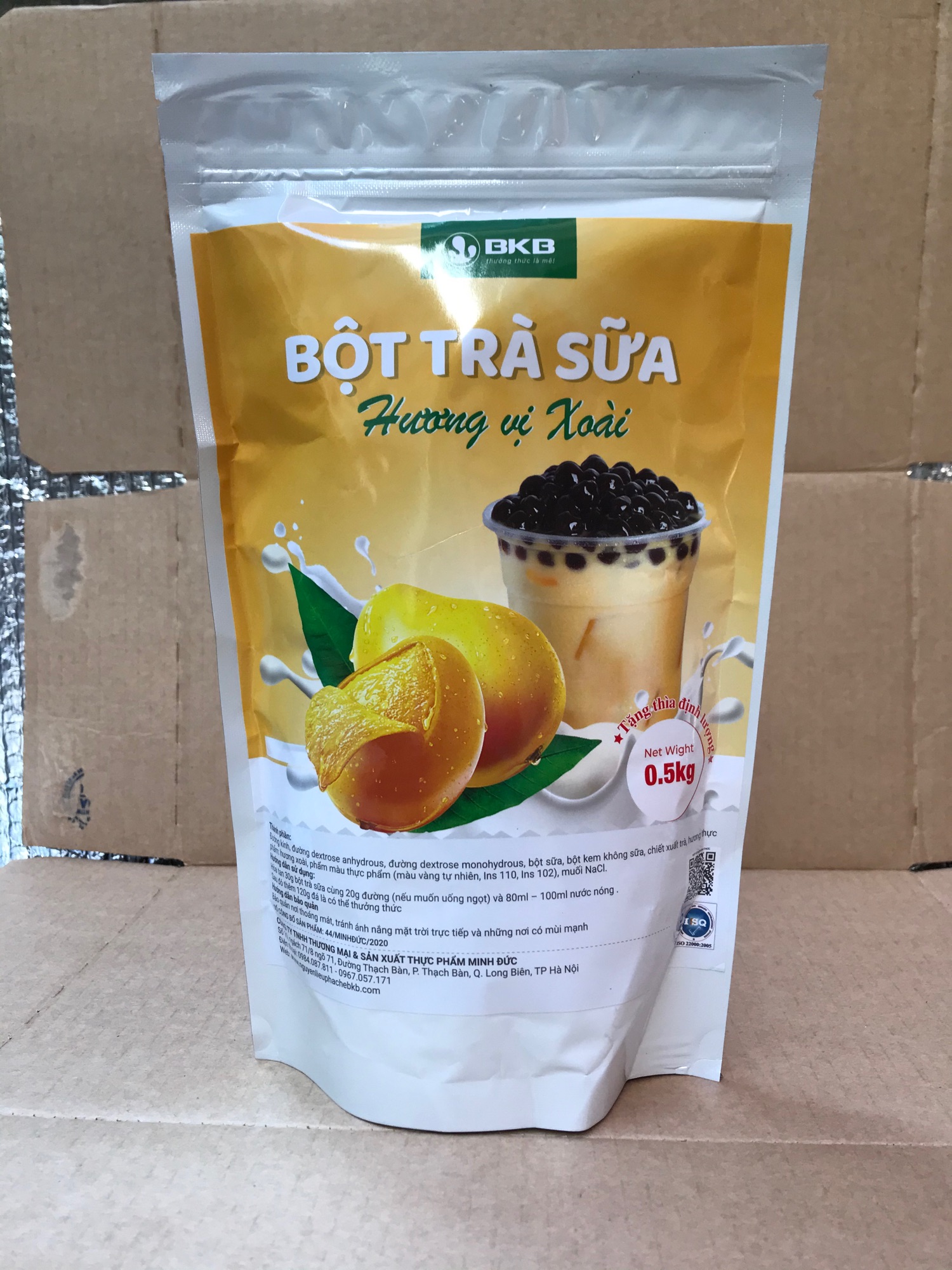 Bột trà sữa vị xoài pha sẵn gói 500gam