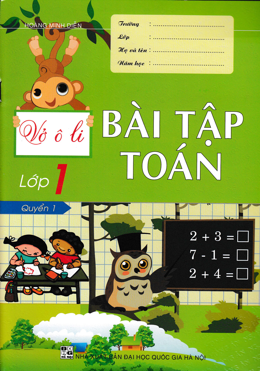 Sách Tham Khảo - VỞ Ô LI BÀI TẬP TOÁN LỚP 1 (QUYỂN 1) - HA - Newshop
