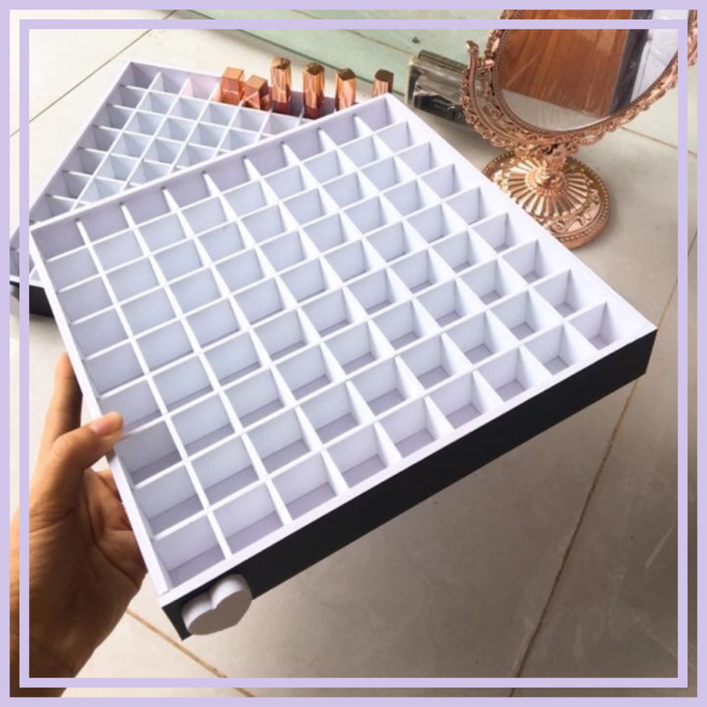 Khay đựng son 100 ô siêu chắc chắn gọn đẹp chất lượng