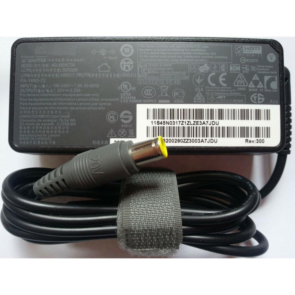 Sạc lenovo 20v-3.25a chân kim to 7.9*5.5mm sạc laptop lenovo b430 b480 b490 b580 b590 x220 x201