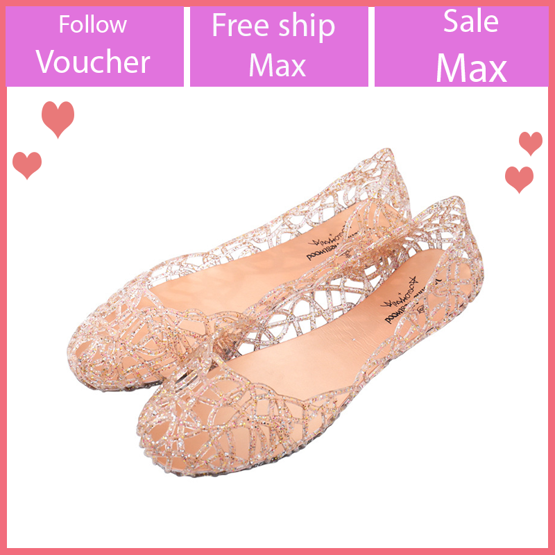 Giày búp bê nữ  giày đế bằng nữ nhựa đi mưa siêu bền đi thoáng và êm chân V217