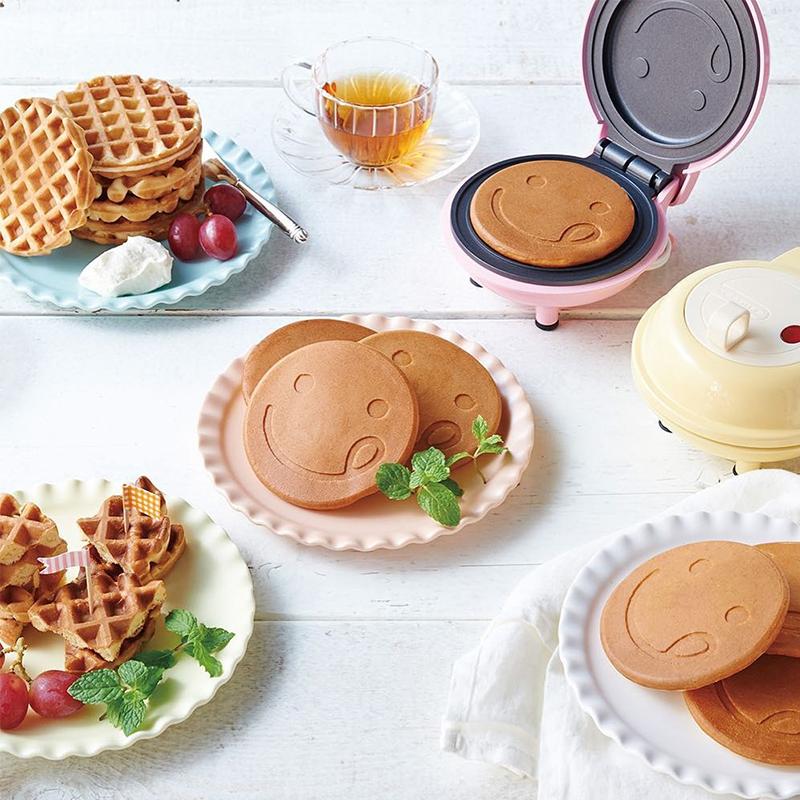 Li G Nụ Cười Máy Làm Bánh Kẹp Waffle Ăn Sáng Khuôn Bánh Quế Bánh Crepes Máy Lứa Chồng Máy Làm Bánh Máy Nướng Bánh