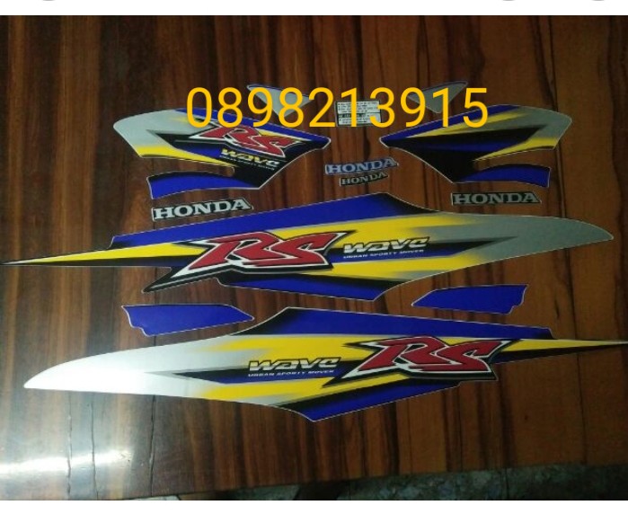 Bộ tem Wave RS 2008 màu xanh