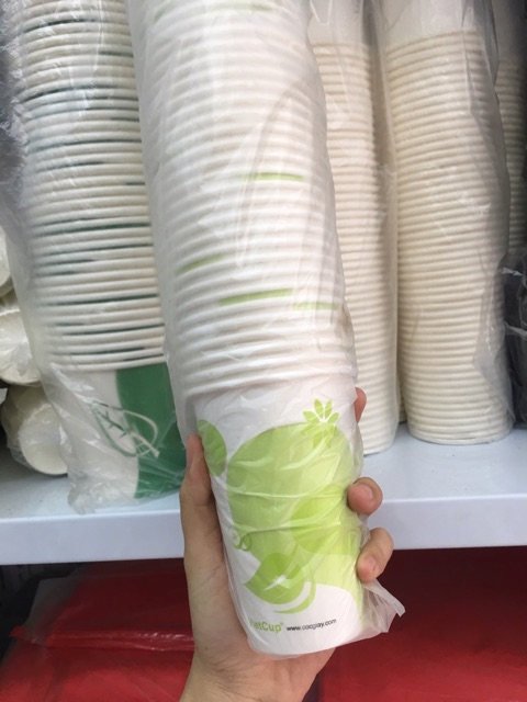 50 Cốc Giấy Dùng 1 Lần Đựng Trà, Cà Phê 12Oz