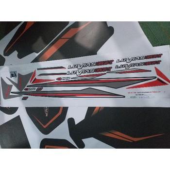 tem rời luvias gtx xe đen tem xám chỉ đỏ