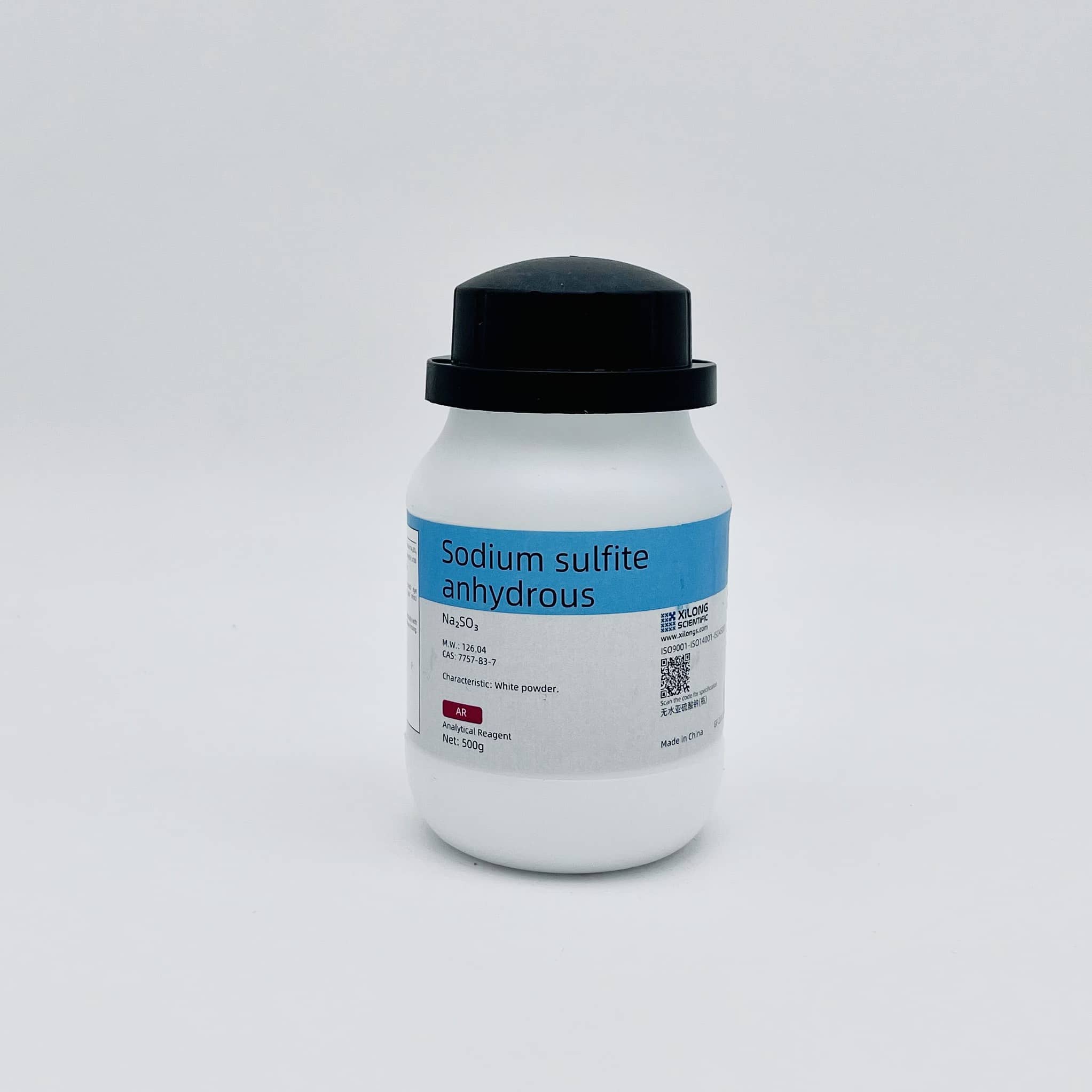 Hóa chất Sodium Sulfite (Na2SO3, Chai 500G, AR, Xilong, Cas 7757-83-7)