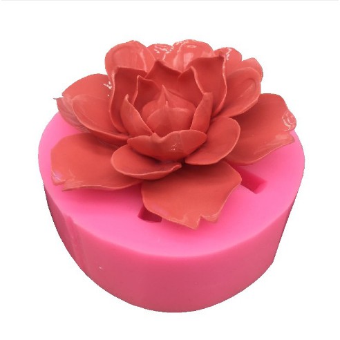 Khuôn silicon 4d hoa cúc cánh mỏng tròn đại 10,5 cm