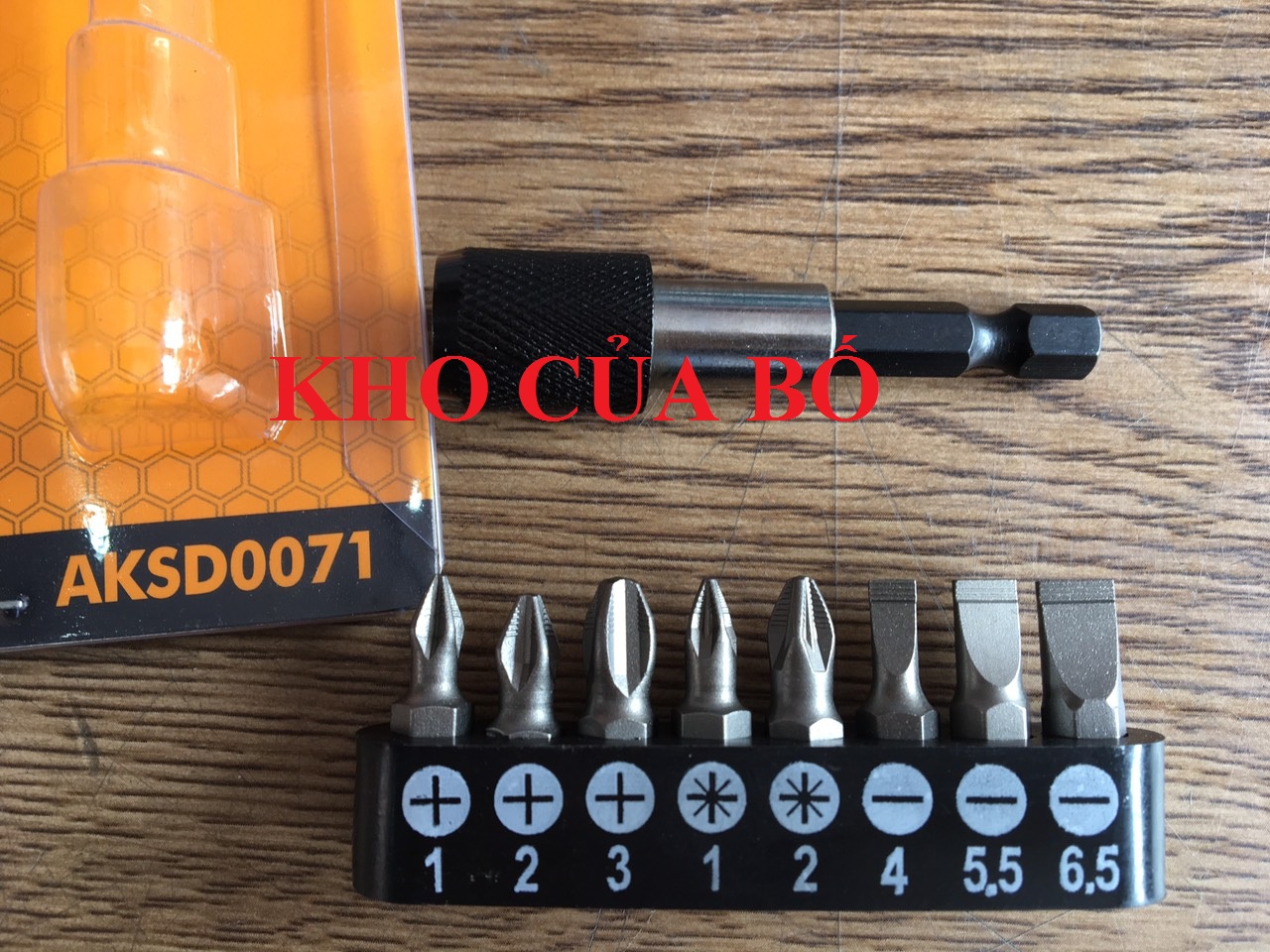 Bộ 9 đầu tua vít ingco AKSD0071