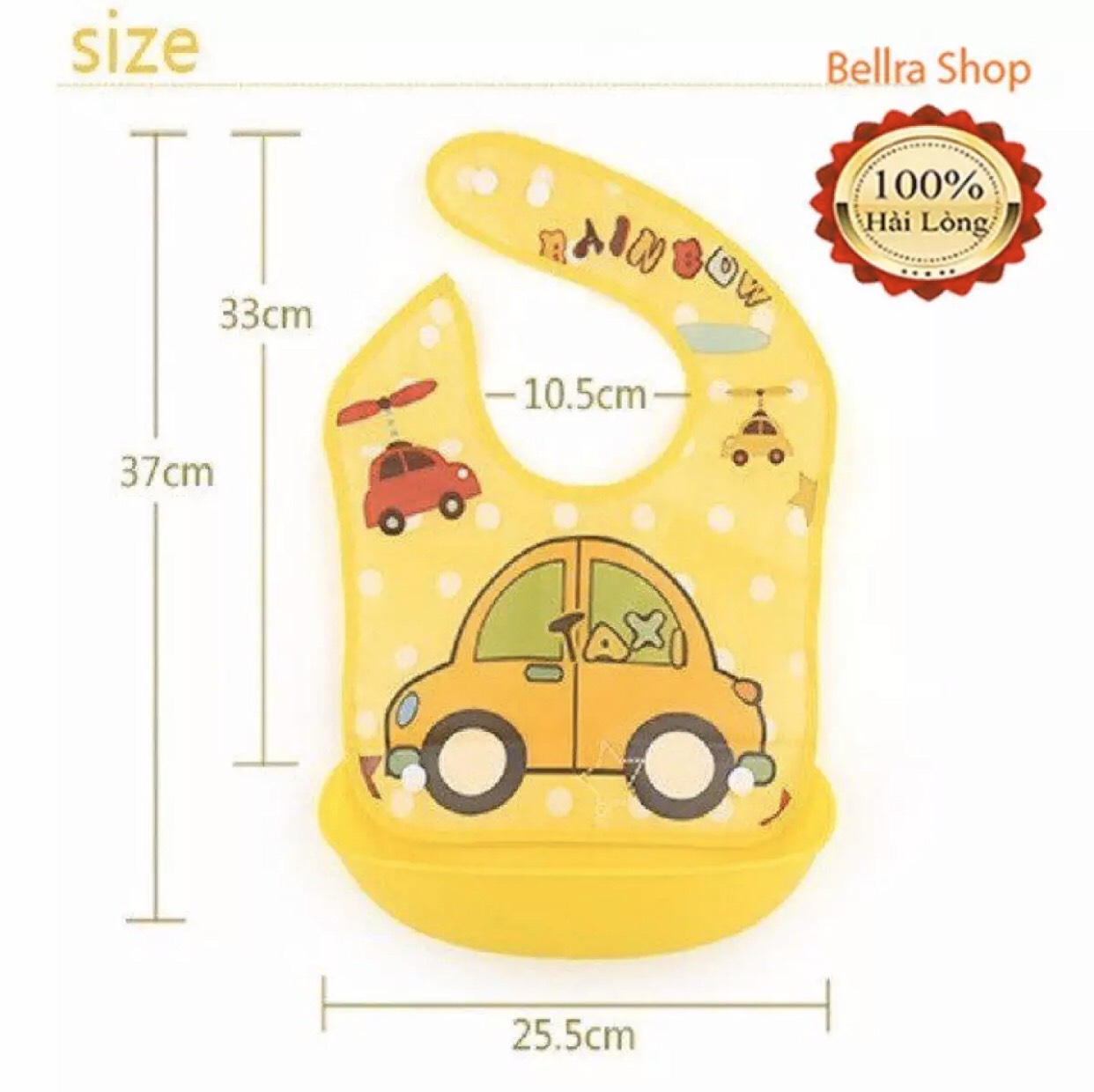 Yếm máng nhựa silicone cao cấp túi zip