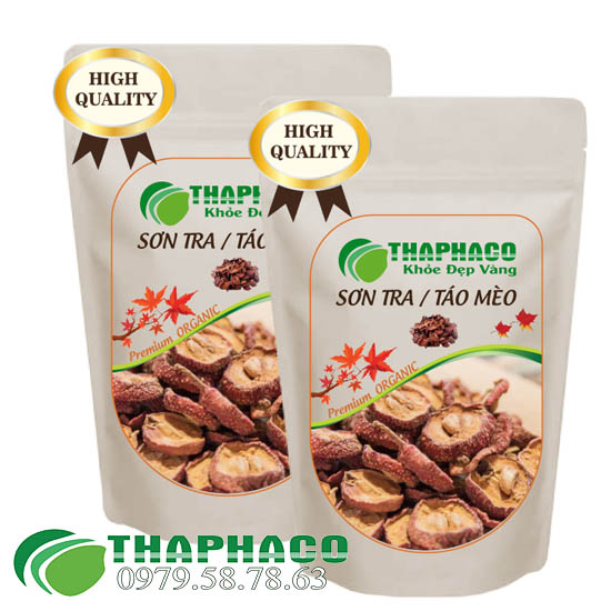 [Túi 1kg]Sơn Tra ( Táo Mèo) Cắt Lát Loại - Hàng Phơi Khô Thiên Nhiên - Chất Lượng Cao Với Giá Tốt Nhất Thaphaco