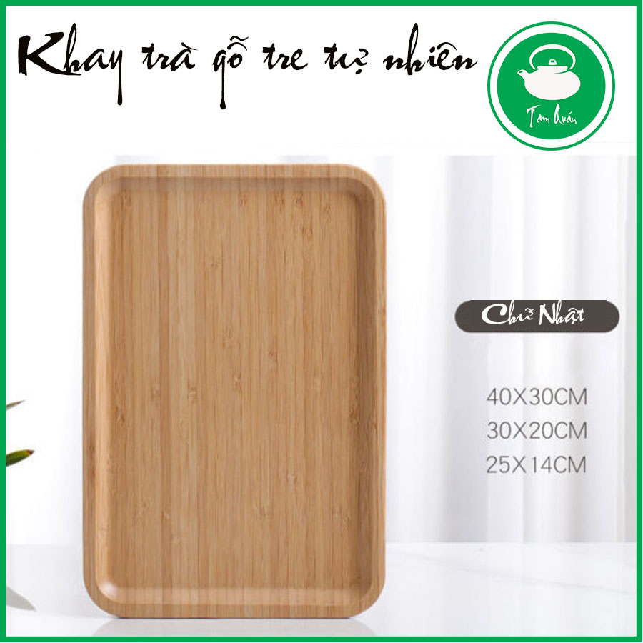 Khay trà gỗ tre tự nhiên nhiều kích cỡ