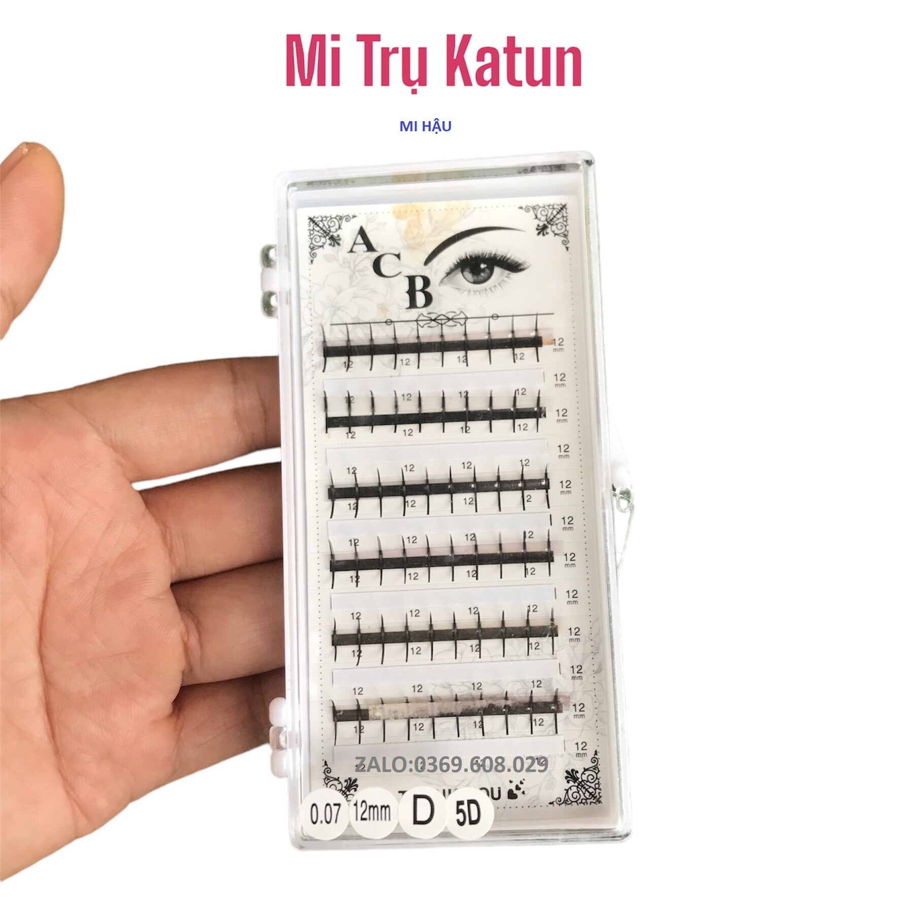 Mi Trụ Katun Độ Cong C,D_Hộp Lông Mi Katun Trụ Dày 0.07_Mi Thiết Kế Sẵn_Mi Trụ,Mi Khay,Mi Fan,Keo Nối Mi,Nhíp Tách Nối