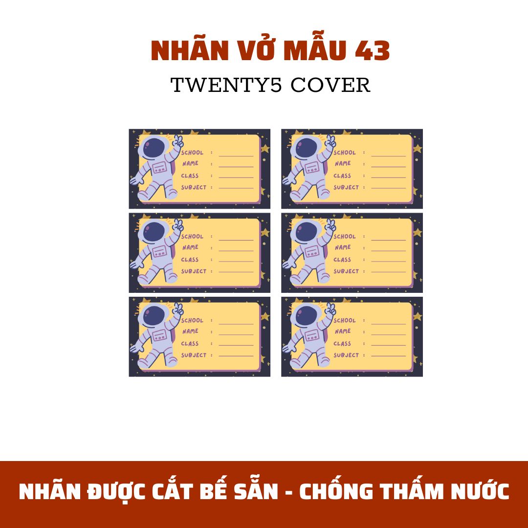 SET NHÃN VỞ THEO MẪU 40 - 49