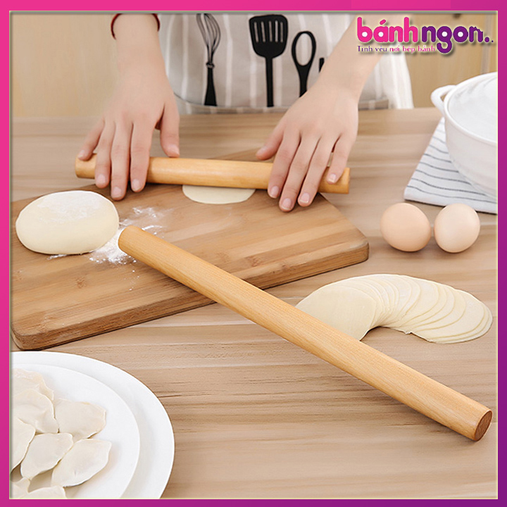 Cán Lăn Bột /Cây Lăn Bột Bằng Gỗ 30cm