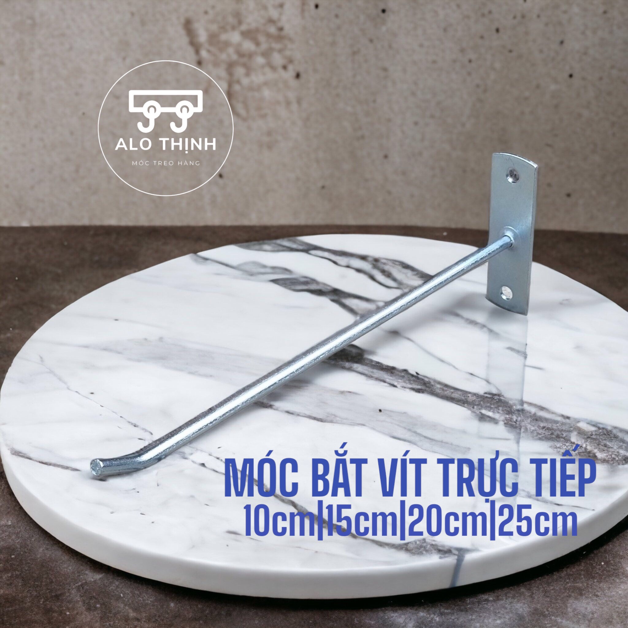 Móc bắn tường nhiều size 15-20-25-30 cm