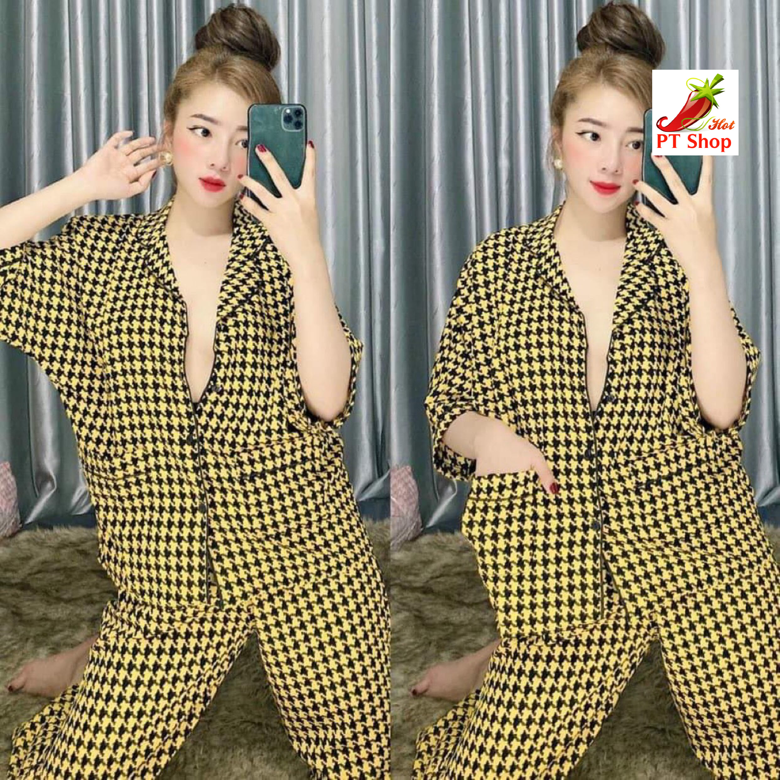 Đồ bộ dài Mango mái ngố