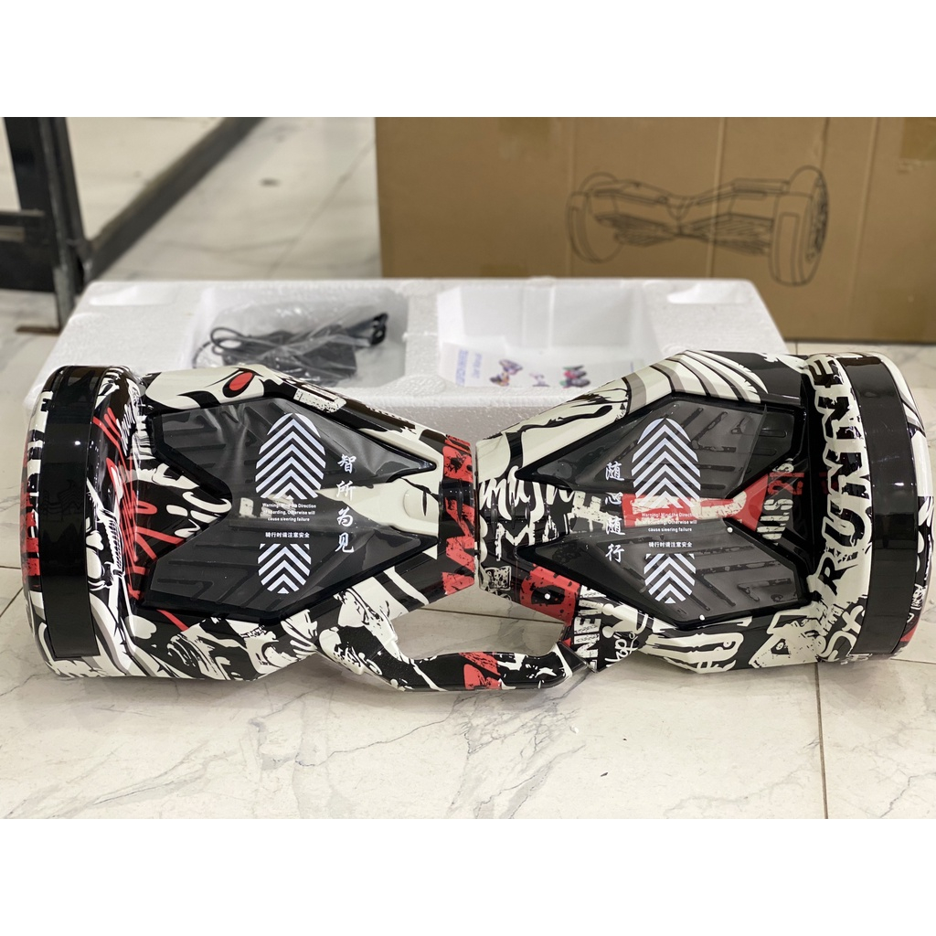 8 inch large 2-wheel balance car stand firmly on all terrain, self-balancing vehicle connects Bluetooth speaker and LED light, universal 15 degree oblique balance car