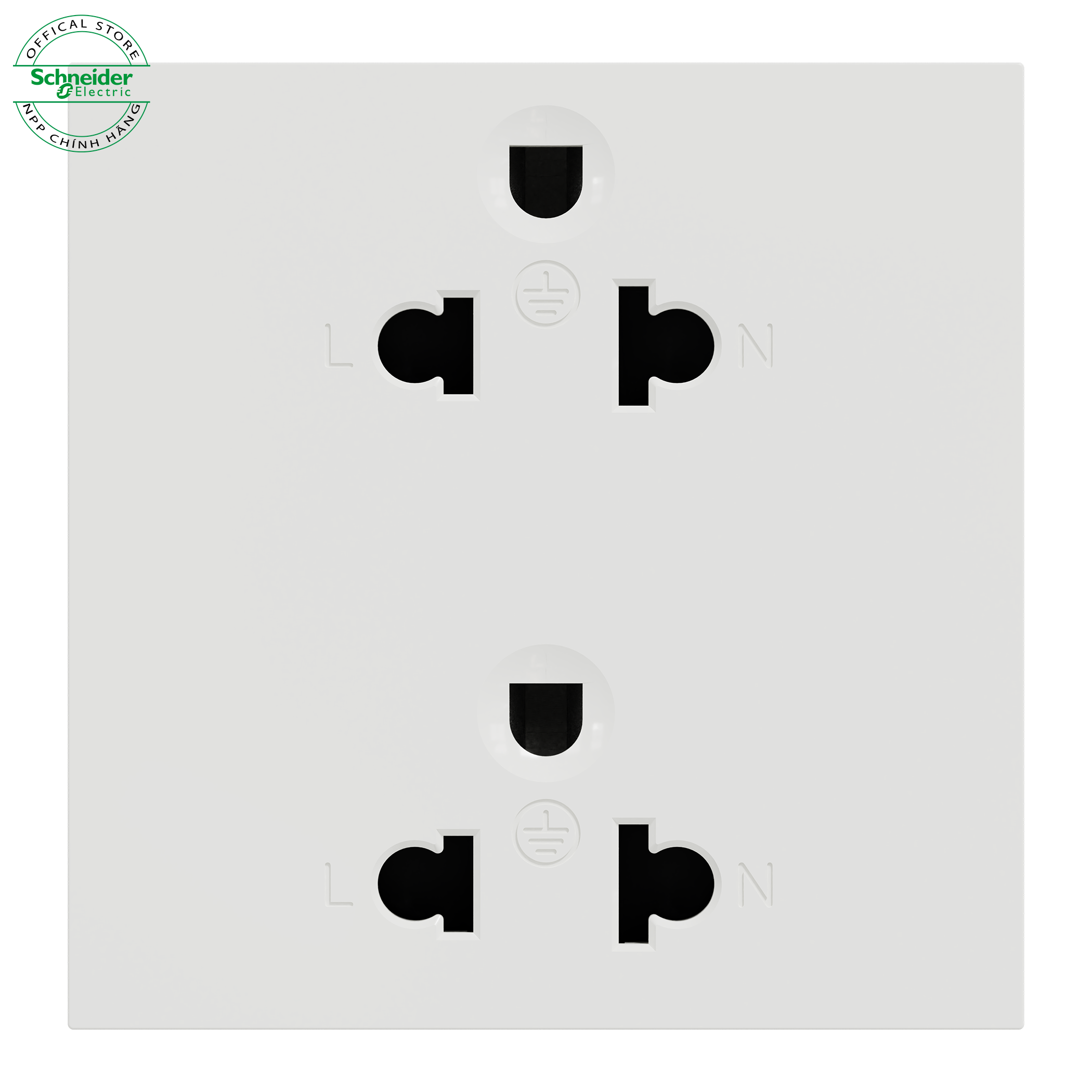 Ổ cắm đôi 3 chấu 16A, size E - Dòng AvatarOn A - Ổ Cắm Schneider Electric - M3T426UST2_WE